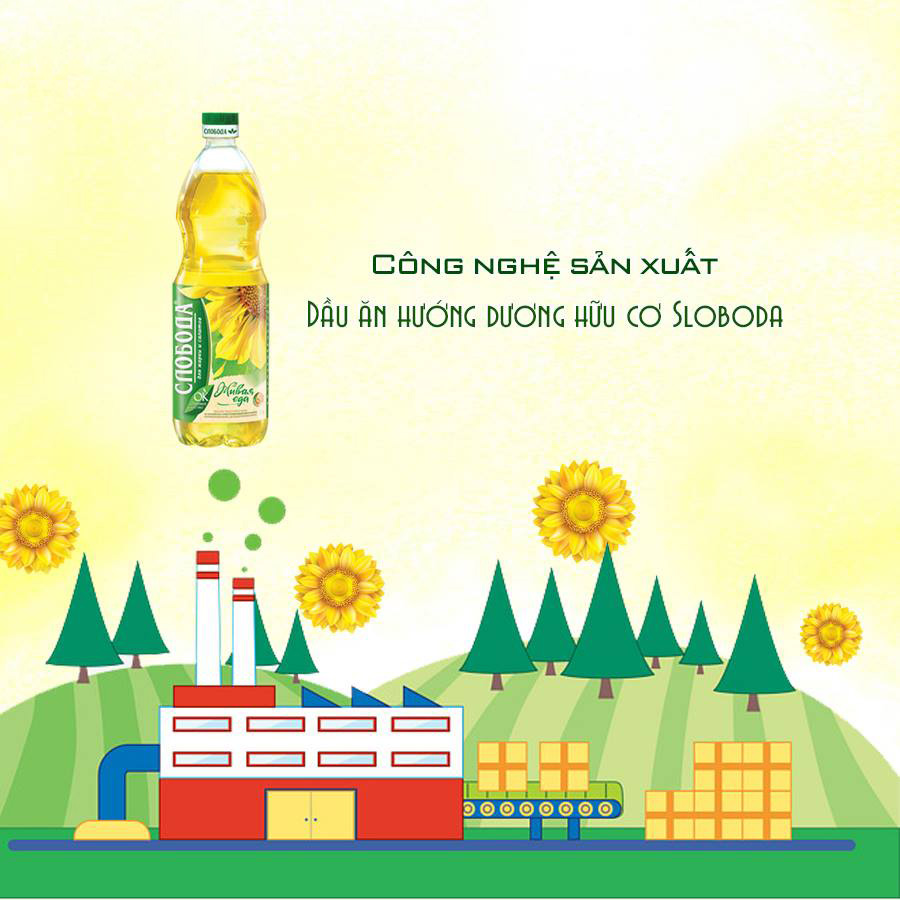 Quy trình sản xuất Dầu ăn hướng dương hữu cơ Sloboda